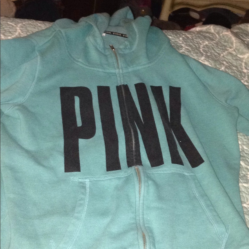 Pink zip up hoodie